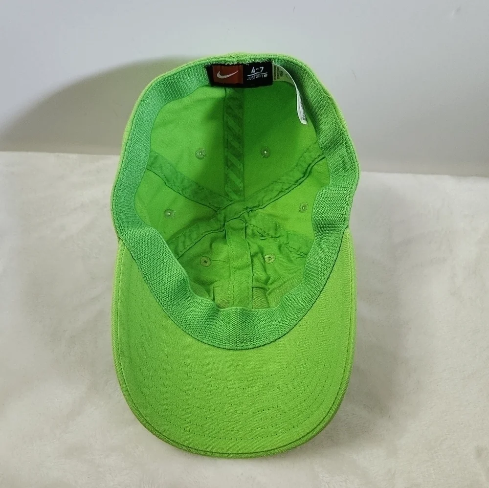 Nike Lime Green Black White Swoosh Just Do It Baseball Hat Cap Unisex Size 4-7
